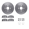 6312-76039 Brake Rotors with 3000-Series Ceramic Brake Pads Kit with Hardware, 1991-1999 Lexus/Toyota/Scion, Position: Front - image 1