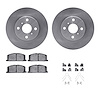 6312-76040 Brake Rotors with 3000-Series Ceramic Brake Pads Kit with Hardware, 1992-1995 Lexus/Toyota/Scion, Position: Front - image 1