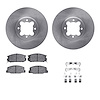 6312-76041 Brake Rotors with 3000-Series Ceramic Brake Pads Kit with Hardware, 1982-1985 Lexus/Toyota/Scion, Position: Front - image 1