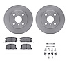 6312-76049 Brake Rotors with 3000-Series Ceramic Brake Pads Kit with Hardware, 1985-1986 Lexus/Toyota/Scion, Position: Rear - image 1