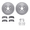 6312-76051 Brake Rotors with 3000-Series Ceramic Brake Pads Kit with Hardware, 1986-1993 Lexus/Toyota/Scion, Position: Rear - image 1