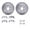 6312-76053 Brake Rotors with 3000-Series Ceramic Brake Pads Kit with Hardware, 1988-1991 Lexus/Toyota/Scion, Position: Rear - image 1