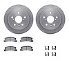 6312-76056 Brake Rotors with 3000-Series Ceramic Brake Pads Kit with Hardware, 1992-1996 Lexus/Toyota/Scion, Position: Rear - image 1