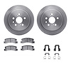 6312-76057 Brake Rotors with 3000-Series Ceramic Brake Pads Kit with Hardware, 1994-1995 Lexus/Toyota/Scion, Position: Rear - image 1