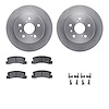 6312-76060 Brake Rotors with 3000-Series Ceramic Brake Pads Kit with Hardware, 1992-2003 Lexus/Toyota/Scion, Position: Rear - image 1