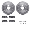 6312-76062 Brake Rotors with 3000-Series Ceramic Brake Pads Kit with Hardware, 1998-1999 Lexus/Toyota/Scion, Position: Rear - image 1