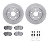 6312-76071 Brake Rotors with 3000-Series Ceramic Brake Pads Kit with Hardware, 1989-1992 Lexus/Toyota/Scion, Position: Front - image 1