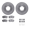 6312-76072 Brake Rotors with 3000-Series Ceramic Brake Pads Kit with Hardware, 1989-1995 Lexus/Toyota/Scion, Position: Front - image 1