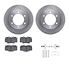 6312-76076 Brake Rotors with 3000-Series Ceramic Brake Pads Kit with Hardware, 1995-2004 Lexus/Toyota/Scion, Position: Front - image 1