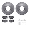 6312-76077 Brake Rotors with 3000-Series Ceramic Brake Pads Kit with Hardware, 1995-2004 Lexus/Toyota/Scion, Position: Front - image 1