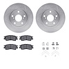 6312-76081 Brake Rotors with 3000-Series Ceramic Brake Pads Kit with Hardware, 1995-2003 Lexus/Toyota/Scion, Position: Front - image 1