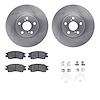 6312-76082 Brake Rotors with 3000-Series Ceramic Brake Pads Kit with Hardware, 1998-1999 Lexus/Toyota/Scion, Position: Front - image 1