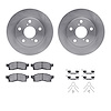 6312-76083 Brake Rotors with 3000-Series Ceramic Brake Pads Kit with Hardware, 1991-1991 Lexus/Toyota/Scion, Position: Front - image 1