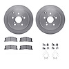 6312-76086 Brake Rotors with 3000-Series Ceramic Brake Pads Kit with Hardware, 1991-1997 Lexus/Toyota/Scion, Position: Rear - image 1