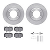 6312-76087 Brake Rotors with 3000-Series Ceramic Brake Pads Kit with Hardware, 1993-1997 Lexus/Toyota/Scion, Position: Front - image 1