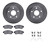 6312-76090 Brake Rotors with 3000-Series Ceramic Brake Pads Kit with Hardware, 1992-1996 Lexus/Toyota/Scion, Position: Front - image 1