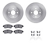 6312-76091 Brake Rotors with 3000-Series Ceramic Brake Pads Kit with Hardware, 1993-1997 Multiple Makes/Models, Position: Front - image 1