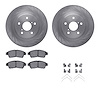 6312-76093 Brake Rotors with 3000-Series Ceramic Brake Pads Kit with Hardware, 1996-2003 Lexus/Toyota/Scion, Position: Front - image 1