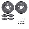 6312-76094 Brake Rotors with 3000-Series Ceramic Brake Pads Kit with Hardware, 1997-2001 Lexus/Toyota/Scion, Position: Front - image 1