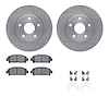 6312-76095 Brake Rotors with 3000-Series Ceramic Brake Pads Kit with Hardware, 1992-1995 Lexus/Toyota/Scion, Position: Front - image 1