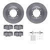 6312-76102 Brake Rotors with 3000-Series Ceramic Brake Pads Kit with Hardware, 1991-1998 Lexus/Toyota/Scion, Position: Front - image 1