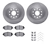 6312-76105 Brake Rotors with 3000-Series Ceramic Brake Pads Kit with Hardware, 1993-1998 Lexus/Toyota/Scion, Position: Front - image 1