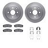6312-76106 Brake Rotors with 3000-Series Ceramic Brake Pads Kit with Hardware, 1984-1987 Lexus/Toyota/Scion, Position: Rear - image 1