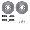 6312-76108 Brake Rotors with 3000-Series Ceramic Brake Pads Kit with Hardware, 1991-1995 Lexus/Toyota/Scion, Position: Rear - image 1