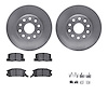 6312-76109 Brake Rotors with 3000-Series Ceramic Brake Pads Kit with Hardware, 1992-1995 Lexus/Toyota/Scion, Position: Rear - image 1