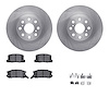 6312-76110 Brake Rotors with 3000-Series Ceramic Brake Pads Kit with Hardware, 2000-2005 Lexus/Toyota/Scion, Position: Rear - image 1