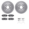 6312-76111 Brake Rotors with 3000-Series Ceramic Brake Pads Kit with Hardware, 1995-1999 Lexus/Toyota/Scion, Position: Rear - image 1