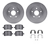 6312-76112 Brake Rotors with 3000-Series Ceramic Brake Pads Kit with Hardware, 1997-2004 Lexus/Toyota/Scion, Position: Front - image 1