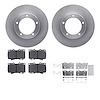 6312-76115 Brake Rotors with 3000-Series Ceramic Brake Pads Kit with Hardware, 1998-2007 Lexus/Toyota/Scion, Position: Front - image 1