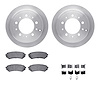 6312-76116 Brake Rotors with 3000-Series Ceramic Brake Pads Kit with Hardware, 1998-2007 Lexus/Toyota/Scion, Position: Rear - image 1