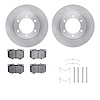6312-76117 Brake Rotors with 3000-Series Ceramic Brake Pads Kit with Hardware, 2000-2002 Lexus/Toyota/Scion, Position: Front - image 1