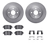 6312-76120 Brake Rotors with 3000-Series Ceramic Brake Pads Kit with Hardware, 2000-2005 Lexus/Toyota/Scion, Position: Front - image 1