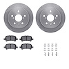 6312-76124 Brake Rotors with 3000-Series Ceramic Brake Pads Kit with Hardware, 2000-2003 Lexus/Toyota/Scion, Position: Rear - image 1