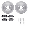6312-76125 Brake Rotors with 3000-Series Ceramic Brake Pads Kit with Hardware, 2000-2004 Lexus/Toyota/Scion, Position: Rear - image 1