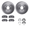 6312-76126 Brake Rotors with 3000-Series Ceramic Brake Pads Kit with Hardware, 2002-2008 Lexus/Toyota/Scion, Position: Rear - image 1