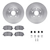 6312-76131 Brake Rotors with 3000-Series Ceramic Brake Pads Kit with Hardware, 2001-2007 Lexus/Toyota/Scion, Position: Front - image 1
