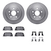 6312-76133 Brake Rotors with 3000-Series Ceramic Brake Pads Kit with Hardware, 2001-2003 Lexus/Toyota/Scion, Position: Rear - image 1