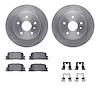6312-76134 Brake Rotors with 3000-Series Ceramic Brake Pads Kit with Hardware, 2001-2003 Lexus/Toyota/Scion, Position: Rear - image 1