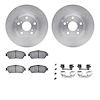 6312-76135 Brake Rotors with 3000-Series Ceramic Brake Pads Kit with Hardware, 2003-2006 Lexus/Toyota/Scion, Position: Front - image 1