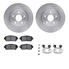 6312-76137 Brake Rotors with 3000-Series Ceramic Brake Pads Kit with Hardware, 2004-2010 Lexus/Toyota/Scion, Position: Front - image 1