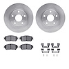 6312-76138 Brake Rotors with 3000-Series Ceramic Brake Pads Kit with Hardware, 2005-2015 Lexus/Toyota/Scion, Position: Front - image 1
