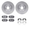 6312-76139 Brake Rotors with 3000-Series Ceramic Brake Pads Kit with Hardware, 2002-2006 Lexus/Toyota/Scion, Position: Front - image 1