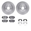 6312-76141 Brake Rotors with 3000-Series Ceramic Brake Pads Kit with Hardware, 2002-2003 Lexus/Toyota/Scion, Position: Front - image 1