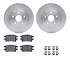 6312-76143 Brake Rotors with 3000-Series Ceramic Brake Pads Kit with Hardware, 2002-2003 Lexus/Toyota/Scion, Position: Front - image 1