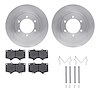 6312-76146 Brake Rotors with 3000-Series Ceramic Brake Pads Kit with Hardware, 2003-2009 Lexus/Toyota/Scion, Position: Front - image 1