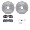 6312-76152 Brake Rotors with 3000-Series Ceramic Brake Pads Kit with Hardware, 2004-2005 Lexus/Toyota/Scion, Position: Rear - image 1